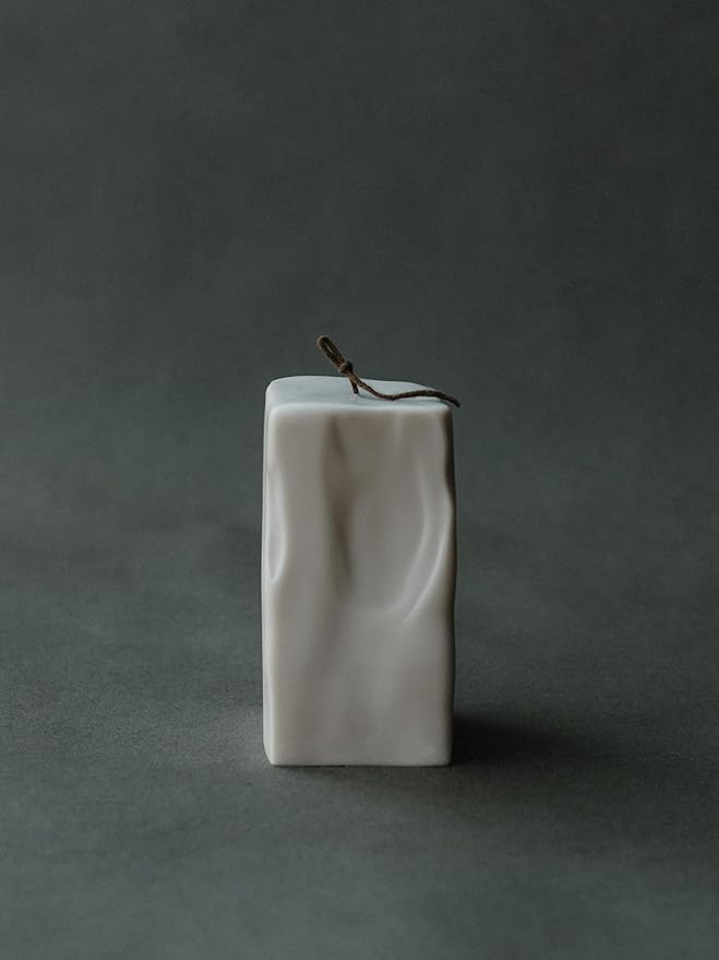 LAWA Raw Block Candle - Beautiful Handmade Pillar Scented Soy Wax Elegant Aesthetic Candle
