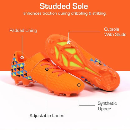 Soccer Cleats for Kids & Youth | Lightweight Football Shoes for Firm Ground | Durable Girls & Boys