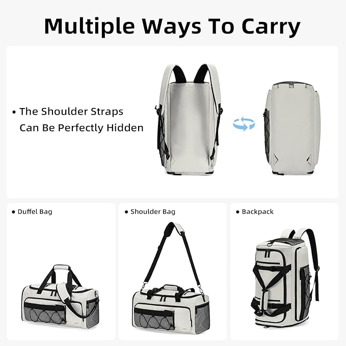 CLUCI Gym Bag for Men & Women, 35L Sports Duffle Bag for Travel,4 in 1 Weekender Bag,Overnight