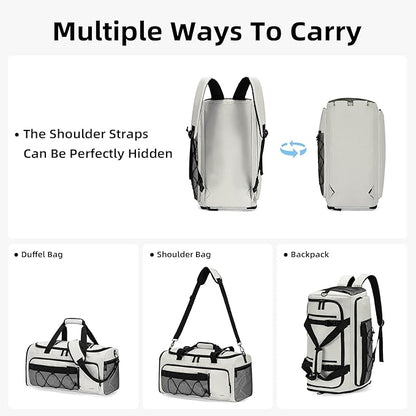 CLUCI Gym Bag for Men & Women, 35L Sports Duffle Bag for Travel,4 in 1 Weekender Bag,Overnight