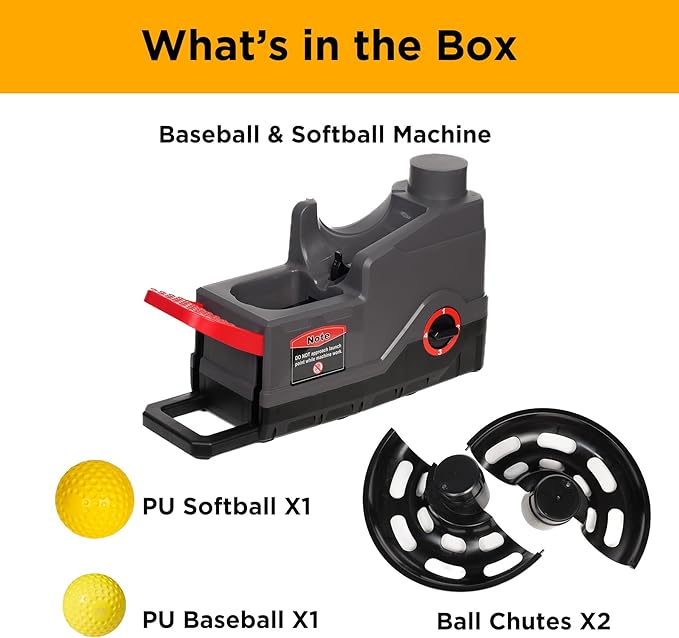 Furlihong 691BH Baseball Softball Toss Machine, Foot-Operated, No Power Needed, 4 Adjustable Gears
