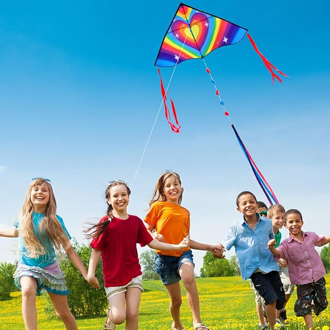 HONBO Large Delta Kite for Kids & Adults,Extremely Easy to Fly Kite for Beach Trip,String Line