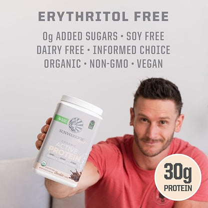 Sunwarrior Organic Plant Based Protein Powder | Vegan Organic Protein Powder with BCAA Amino Acids