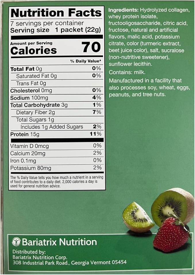 High Protein Fruit Flavored Powder Drink Mix, 15g Protein, Low Calorie, Sugar Free, Ideal Protein
