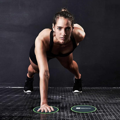 Exercise Core Sliders, Dual Sided Exercise Gliding Discs Use on Carpet or Hardwood Floors, Light