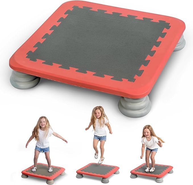 Special Supplies Kids Trampoline Rebounder Bouncing Board – Sensory Balance and Bounce Toy for