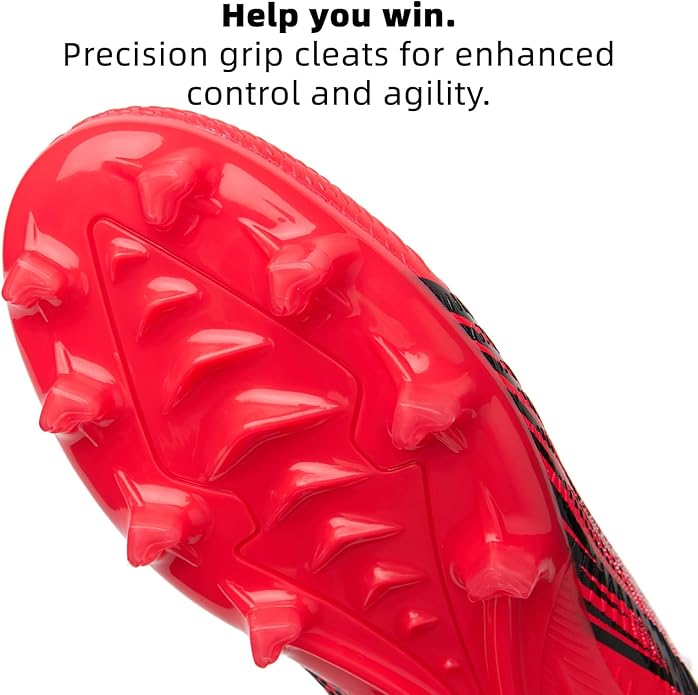 Men's High Top Soccer Shoes FG Long Spikes Adult Football Shoes Lightweight Professional Athletic