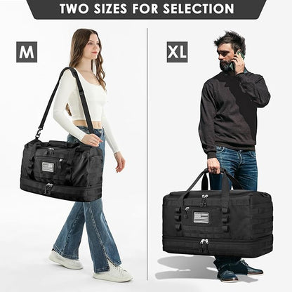 ETRONIK Travel Bag for Men Women, Gym Bag & Tactical Duffle Bags for Travel, Carry on with Toiletry