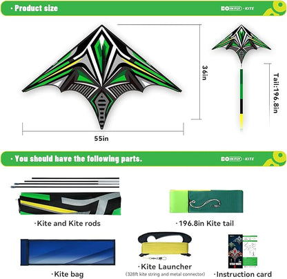 Delta Mecha Kite - for Kids & Adults, Easy to Fly, 36 x 55 Inches, Beginner Kites for Beach Days &