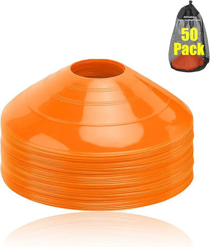 Ashsajkd(Set of 25/50/100 - Agility Soccer Cones with Carry Bag and for ï¼?Football Cones for