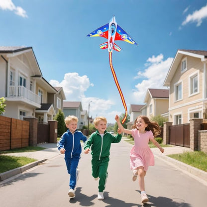 Fighter Jet Kites for Kids & Adults - Durable Airplane Kites for Boys Ages 8-12 & 4-8 with Kite