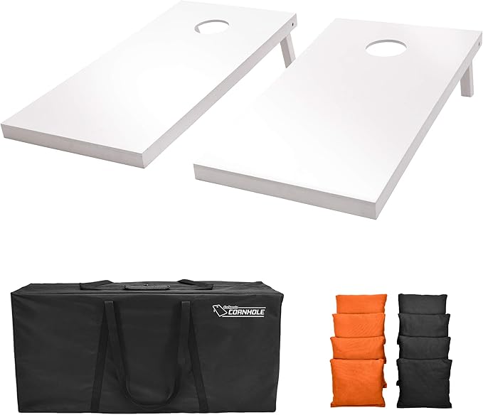 GoSports 4 ft x 2 ft Regulation Size Wooden Cornhole Boards Set - Includes Carrying Case and Over