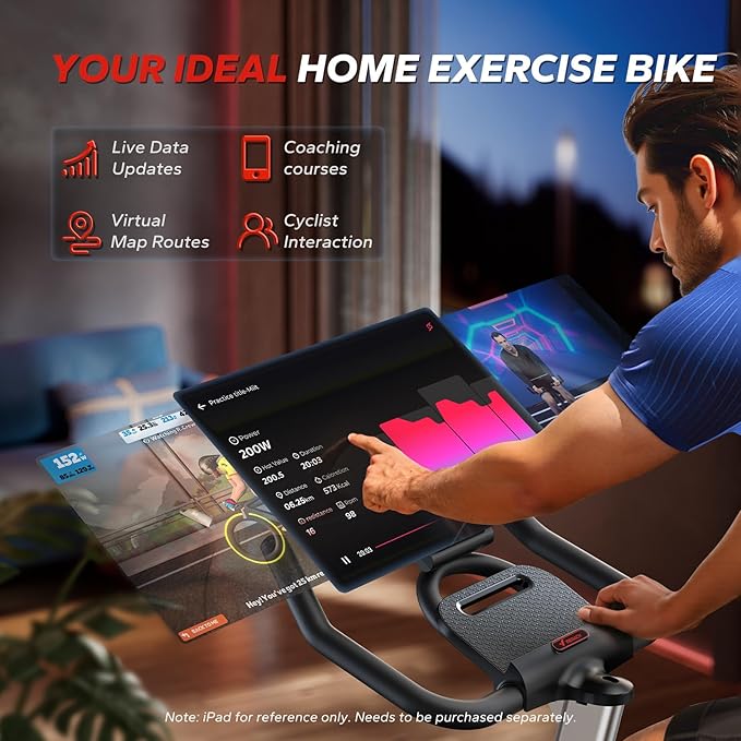 MERACH Magnetic Exercise Bike, Indoor Cycling Bike with Self-Developed App, 350 lbs Weight Capacity