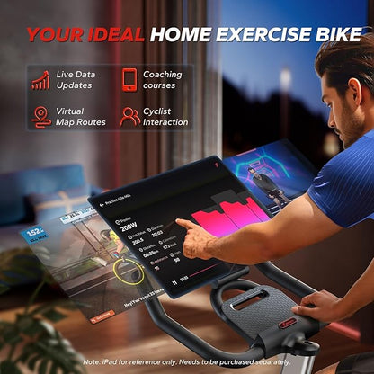 MERACH Magnetic Exercise Bike, Indoor Cycling Bike with Self-Developed App, 350 lbs Weight Capacity