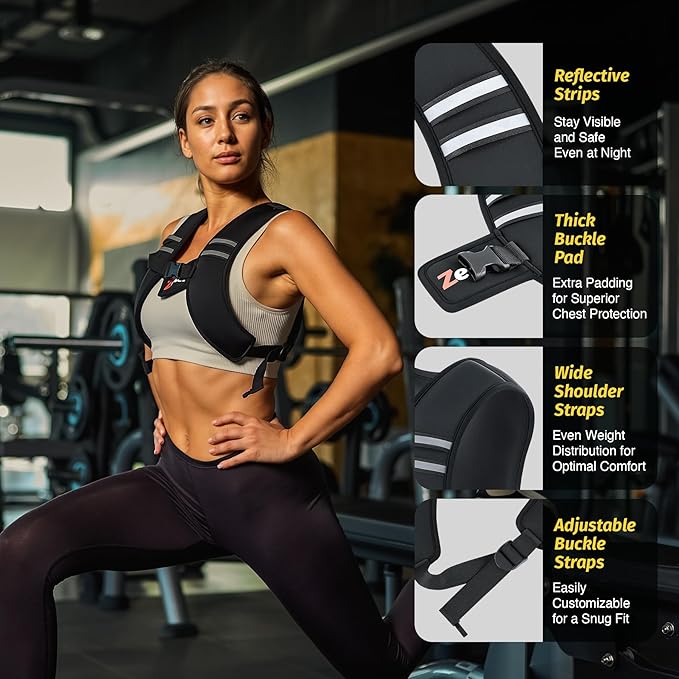 ZELUS Weighted Vest, Z-Fit Soft Iron Weighted Vest for Women and Men, 5/10/15 lb Weight Vest with