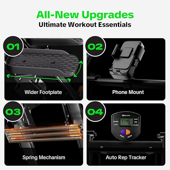 Stair Stepper for Home Gym, 2025 Upgrade Stair Climber w/ 3-Level Resistance & Height, Non-Slip
