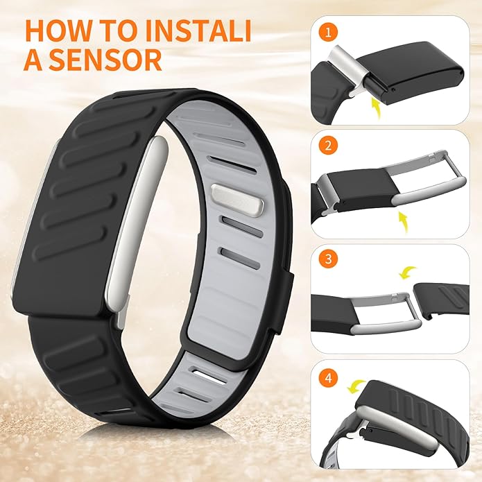Sport Bicep Band Compatible with WHOOP 5.0 One and Peak, Soft Adjustable Silicone Waterproof