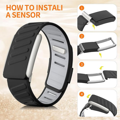 Sport Bicep Band Compatible with WHOOP 5.0 One and Peak, Soft Adjustable Silicone Waterproof