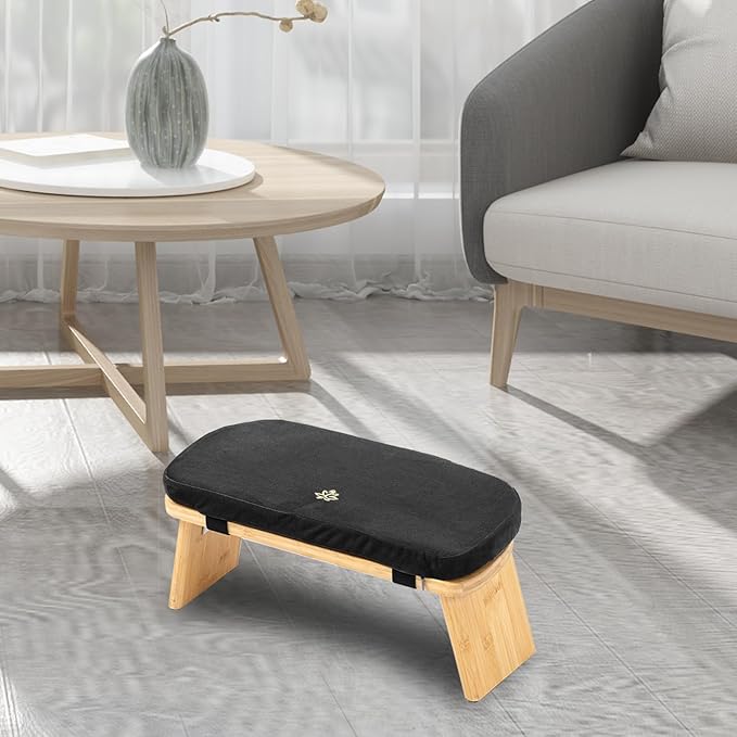 Meditation Bench, Bamboo Meditation Stool, Folding Kneeling Meditation Bench, Seiza Prayer Bench