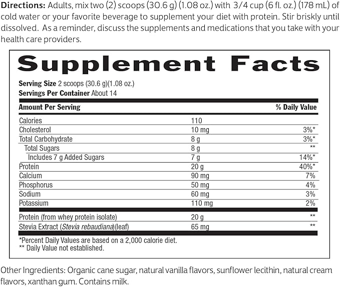 Biochem 100% Whey Isolate Protein - Vanilla Flavor - 15.1 Ounce - Supports Immune Health - Easily