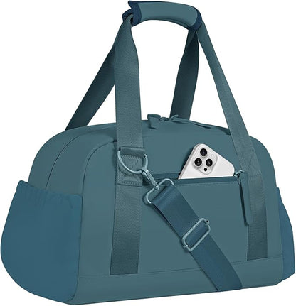 Small Gym Bag 14 inch for Women & Men Mini Gym Duffel Bag with Wet Compartment Waterproof Travel