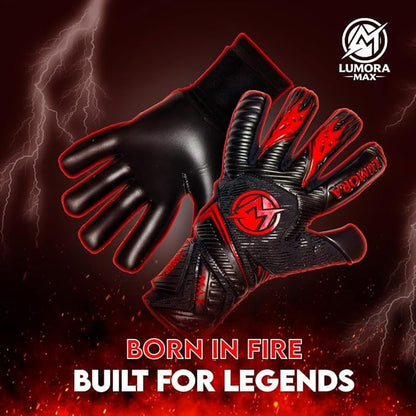 Goalkeeper Gloves-Professional Negative Cut Goalie Gloves with Contact Max Grip, 4mm Foam Padding &