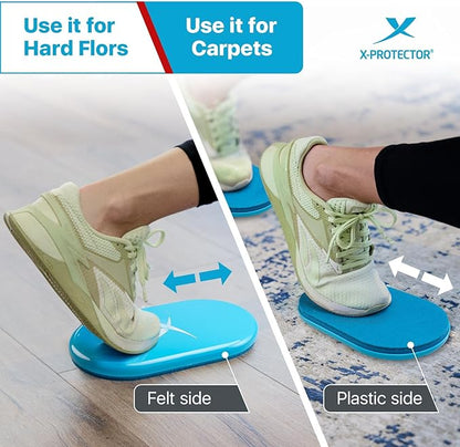 X-Protector Sliders for Working Out - 2 PCS - Double-Sided Exercise Sliders for Hard & Carpeted