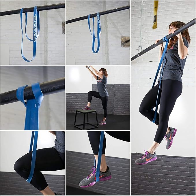 Serious Steel 41" Assisted Pull-up Band, Heavy Duty Resistance Band Sets, Stretching, Powerlifting