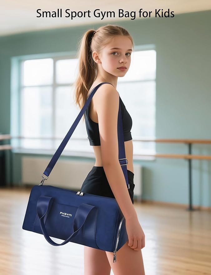 Compact Sports Gym Bag for Women and Man, Cute Mini Duffle Bag with Wet Pocket & Shoes Compartment