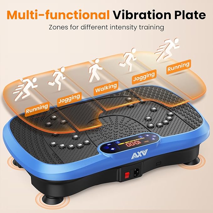 AXV Vibration Plate Fitness Platform Exercise Machine Vibrating Shaking Full Body Shaker Workout