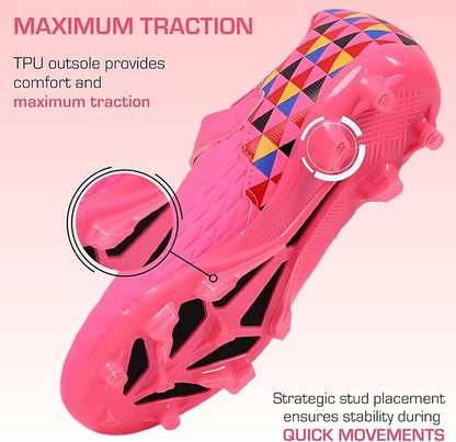Soccer Cleats for Kids & Youth | Lightweight Football Shoes for Firm Ground | Durable Girls & Boys