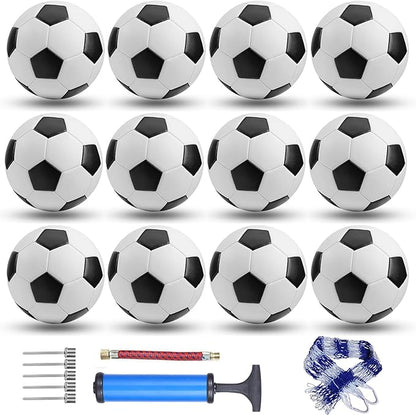 12-Pack Training Soccer Balls Size 5/4/3 with Pump – Bulk Deflated Balls for Teens and Adults