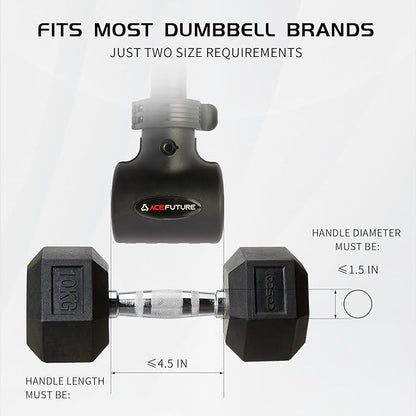 3 in 1 Dumbbell Converter Bar Set - Convert Dumbbells to Barbell & Kettlebell for Home Gym