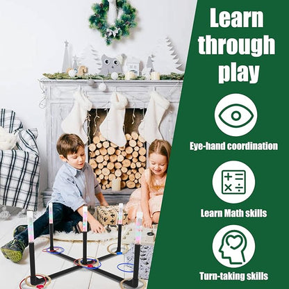 OUTTOY Outdoor Yard Games for Adult and Family, Led Ring Toss Games for Kids， Glow in The Dark