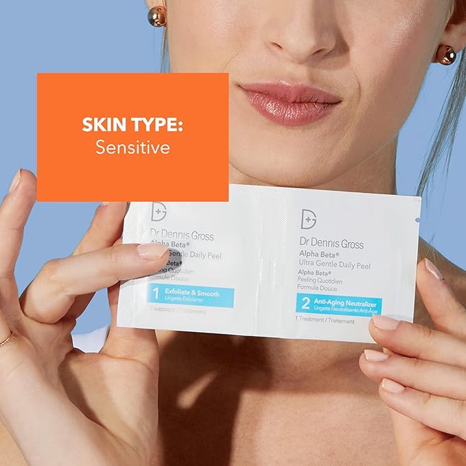 Dr. Dennis Gross Alpha Beta Ultra Gentle Daily Peel: for Dehydrated or Sensitive Skin, Uneven Tone