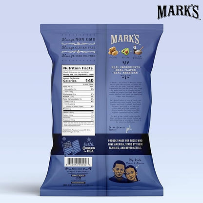 MARK’S Kettle Cooked Avocado Oil Potato Chips, Sea Salt & Vinegar – Seed Oil & GMO Free | Sea Salt