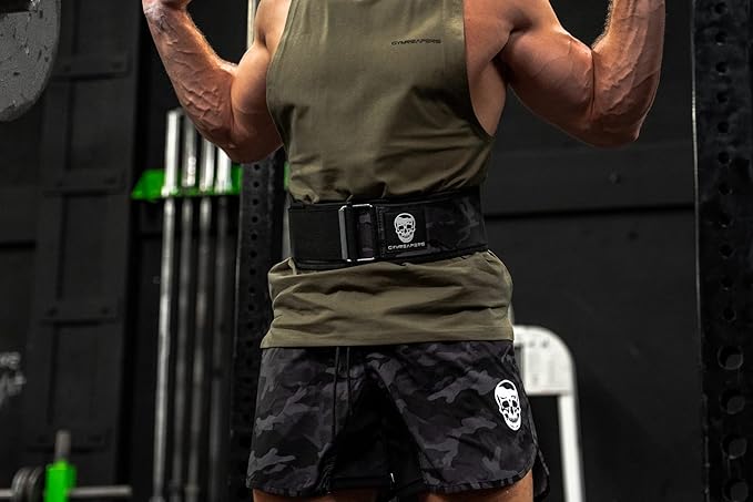 Gymreapers Quick Locking Weight Lifting Belt for Men Gym Belt for Powerlifting Deadlift Belt with 4