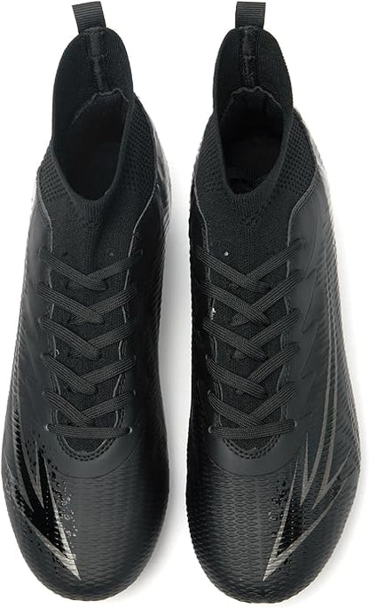 Men's High Top Soccer Shoes FG Long Spikes Adult Football Shoes Lightweight Professional Athletic
