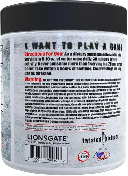 Insane Labz Psychotic Saw, High Stim Pre Workout Powder with OxyGold­??and AMPiberry®,Extreme