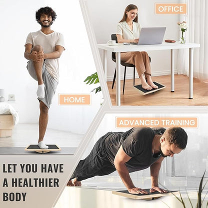 Balance Board Professional Wobble Board for Adults Anti-Slip 350LBS Balance Boards for Physical
