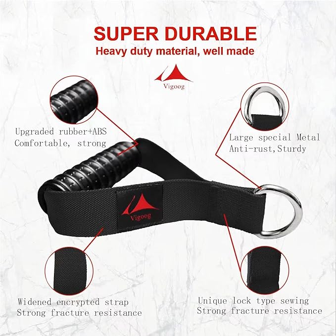 Heavy Duty Gym Workout Handles Attachment for Cable Machine,Resistance Band,Pulley System Home
