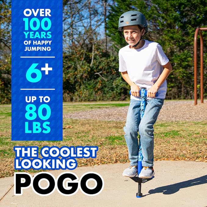 Flybar Pogo Stick for Kids, 40 to 80 Pounds, Perfect for Beginners, Easy Grip Foam Handles
