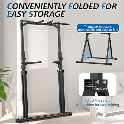 Pull Up Station Pull Up Bar for Home Gym Equipment Dip Station Power Tower Strength Training