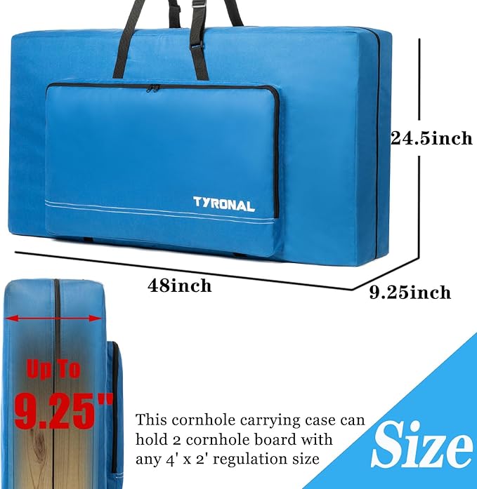Cornhole Carrying Case Fits 4' x 2' Regulation Size Board, Cornhole Carrying Bag with Protective