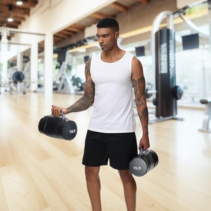 Water Dumbbells, Water Filled Training Dumbbells, Travel Weights Set, Adjustable Weights to 4-30