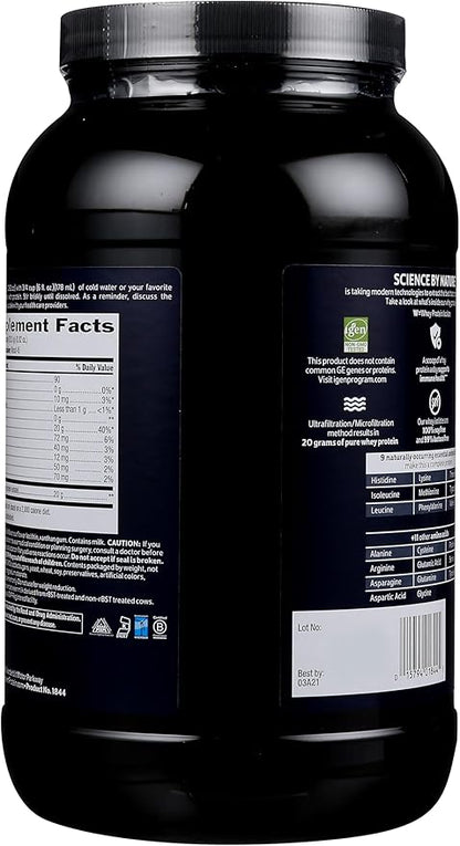 Biochem 100% Whey Isolate Protein - Natural Flavor - 20g of Protein - Pre & Post Workout - Meal