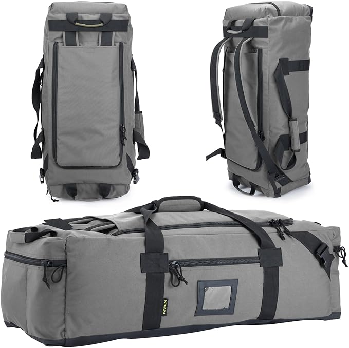 86l Large Duffel Bag For Travel, Gym & Sports - Water Repellent Polyester, Hidden Straps, Shoe