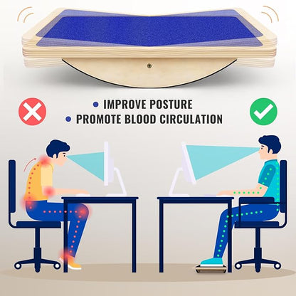 Balance Board Professional Wobble Board for Adults Anti-Slip 350LBS Balance Boards for Physical