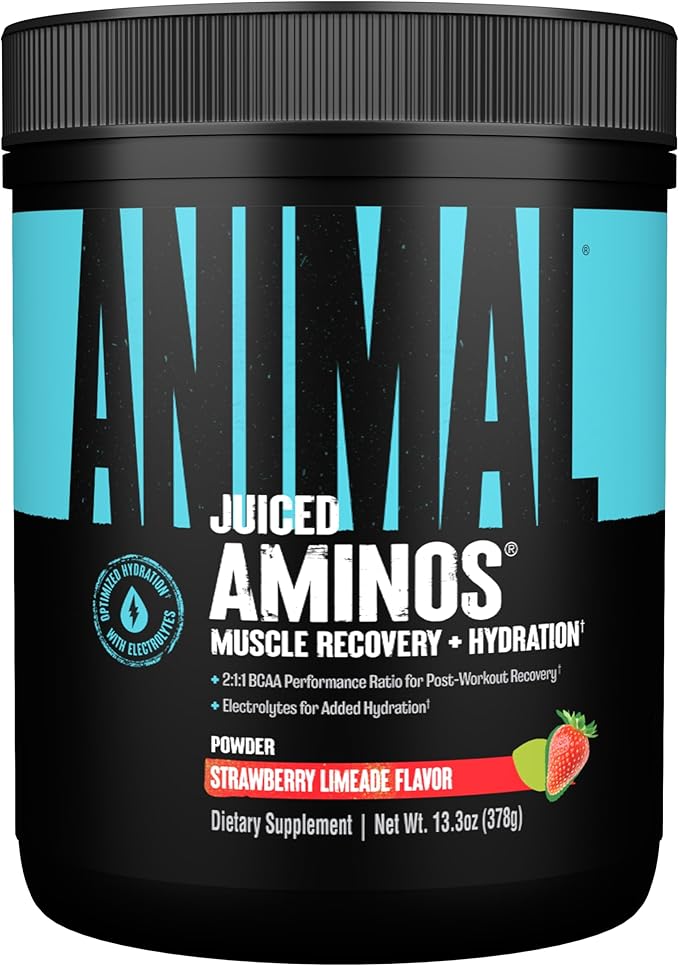 Animal Juiced Amino Acids - BCAA Powder EAA Matrix Plus Hydration with Electrolytes and Sea Salt