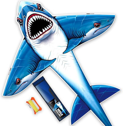 Three Headed Shark Kite for Kids and Adults,Kites for Kids Ages 8-12 Easy to Fly,Single Line Beach